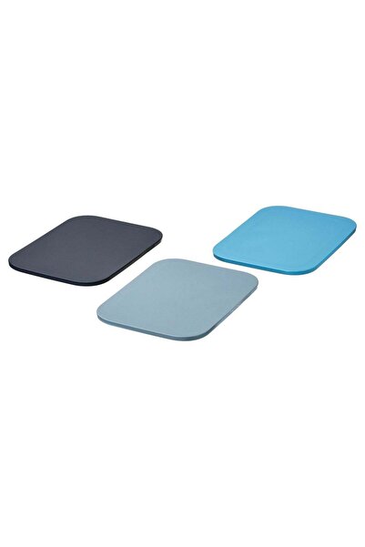 Generic Chopping Board Set, Black-Blue/Grey-Blue/Light Blue, 22x16 cm – 3 Pack