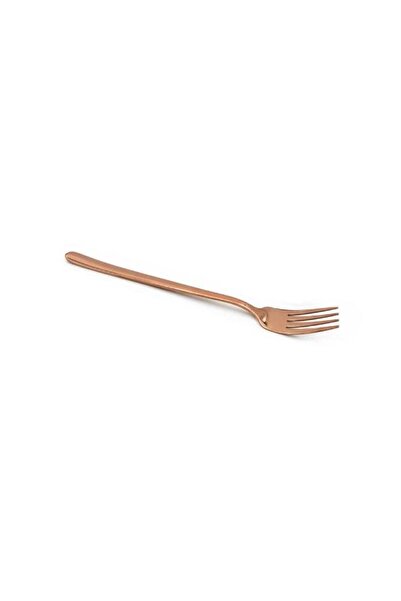 Generic BERAM Dazzle Dine Stainless Steel Dining Fork – PVD Copper Finish Fla...