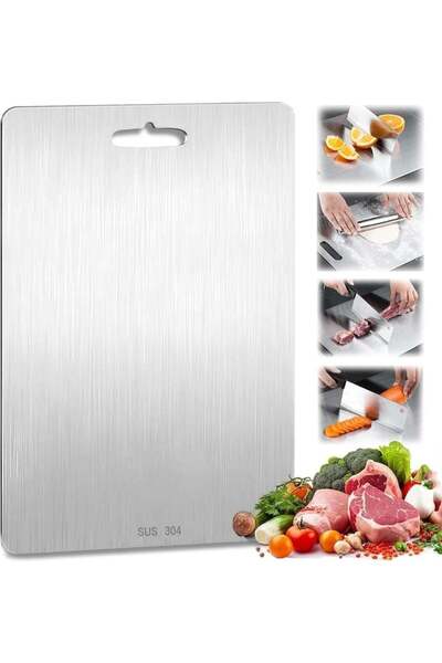 Generic Cutting Board,304 Stainless Steel Cutting Board,Double-Sided Food Gra...