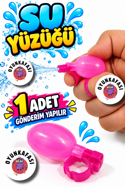 OYUNKAFASI Su Yüzüğü Oyuncağı – Parmak Tipi Mini Su Fışkırtan Eğlenceli Oyunc...