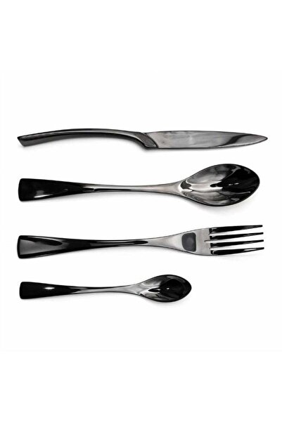 Generic BERAM Midnight Marvel Cutlery Set 4 Pcs Stainless Steel Flatware Set ...