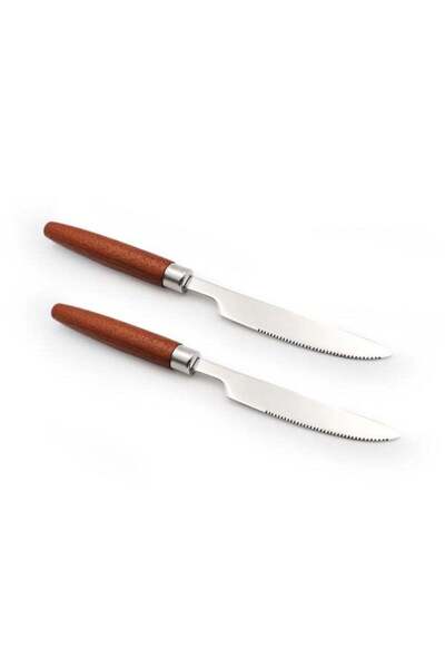 Generic BERAM Woodland Steel Dining Knife 2Pc Premium 420 Stainless Steel Bla...