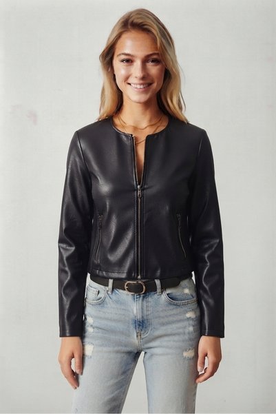 PRİFALDİ Agli̇mmer Pb New Season Plain Leather Jacket