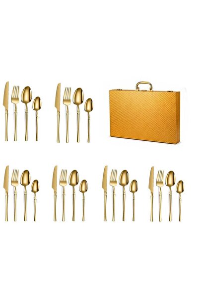 Generic 24-Piece Elegant Stainless Steel Cutlery Set, Dishwasher Safe Tablewa...