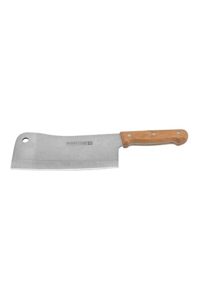 Generic Royalford 8 Inch Stainless Steel Cleaver Knife | Wooden Handle, Razor...