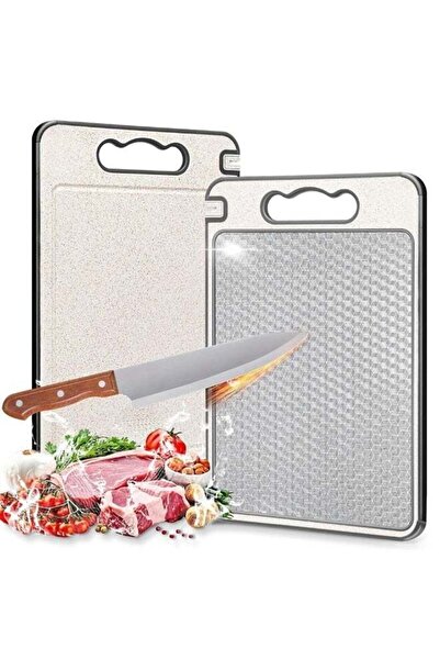 Generic HASTHIP® 14.4 x9.8 inchs Double Sided 304 Wheat Straw & Steel Choppin...