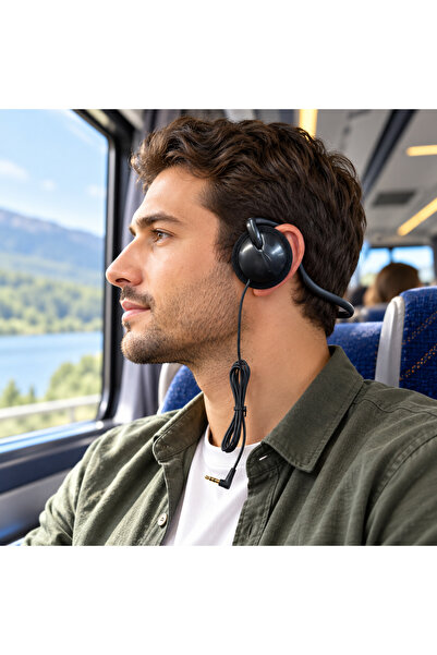 ULTRATEKNO TS-61 3.5 mm Stereo Kablolu Ense Tipi Kulaklık MP3 PC Laptop Telefon Uyumlu Kulak Arkası Kulaklık