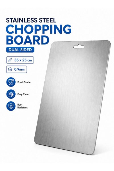 Generic Stainless Steel Chopping Board | Dual Sided Food Grade Cutting Board ...