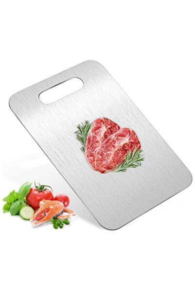 Generic Stainless Steel Cutting Board Double-Sided Chopping Board Non-Slip Cu...