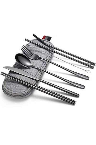 Generic 7Pcs Portable 304 Stainless Steel Cutlery Set Travel Camping Flatware...