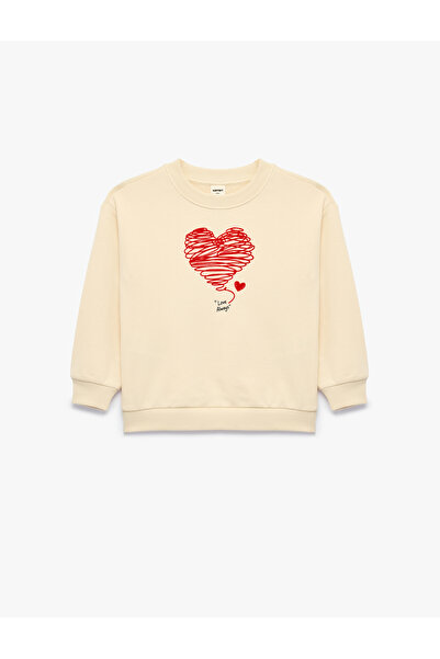Koton Shardonlu Long Sleeve Crew Neck Printed Sweatshirt