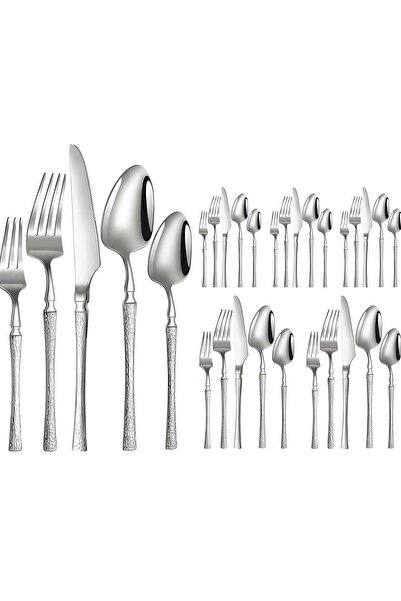 Generic 30-Piece Elegant Stainless Steel Cutlery Set, Dishwasher Safe Mirror ...