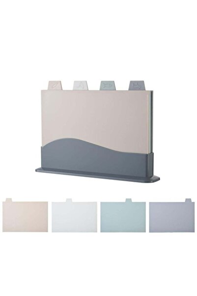 Generic 4 Sets Plastic Cutting Board with Storage Shelf, Dishwasher-Safe Non-...