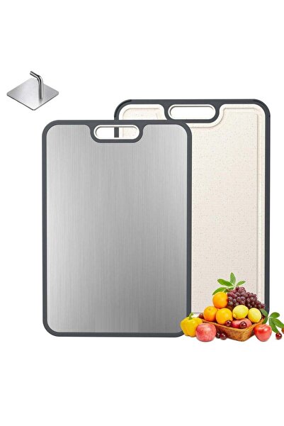 Generic 304 Stainless Cutting Board with stainless steel hook for Kitchen, Cu...