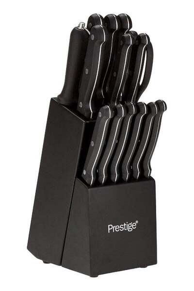 Generic Prestige Stainless Steel Knife Block 15 Piece Set- Japanese Blades, D...