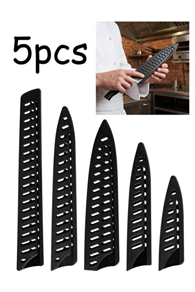 Generic 5 Pcs Universal Plastic Knife Guards, Kitchen Blade Safety Sheath Sle...