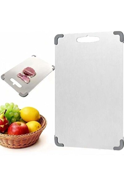 Generic 304 Stainless Steel Cutting Board 2-in-1 Double Sided Cutting Board f...