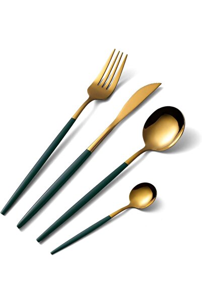 Generic 24-Piece Stainless Steel Silverware Set, 6-Person Flatware Set with E...