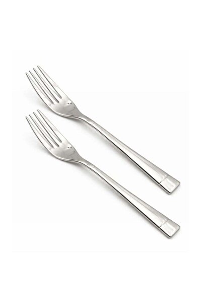 Generic BERAM Silver Savour Dining Fork 2Pc Stainless Steel Flatware Dinner S...