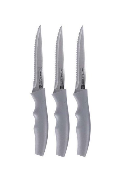 Generic Royalford 3 Piece 13 cm Stainless Steel Steak Knife Set | Serrated Ra...