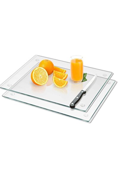 Generic 2 PCS Glass Cutting Board, 12 x 16" Tempered Glass Cutting Board for ...