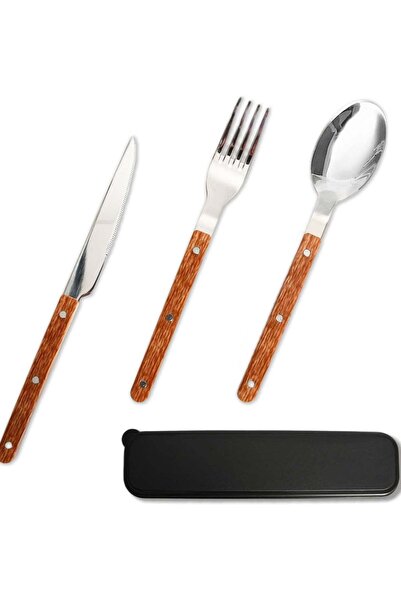 Generic 430 Stainless Steel Cutlery Set, Knife Fork Spoon Set with Riveted Wo...