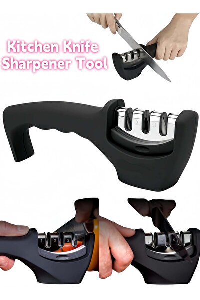 Generic Kitchen Knife Sharpener Tool,Professional 3 Stage Manual Sharpener fo...