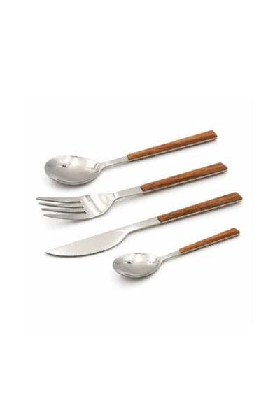 Generic BERAM Silverware Ensemble 4-Piece Cutlery Set – Stainless Steel Flatw...