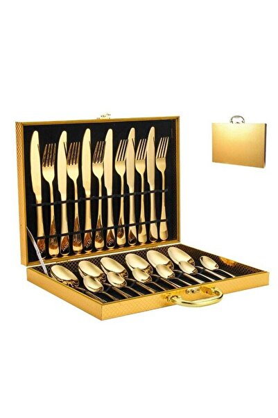 Generic 24 Piece Stainless Steel Cutlery Set with Premium Packing Service for...