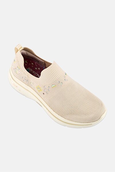 SKECHERS Women Go Walk Ayla Slip On Walking Shoes, Beige