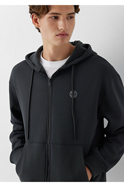 Mavi Kapüşonlu Antrasit Sweatshirt 066979-91268