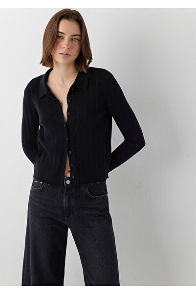 Mavi Siyah İnce Hırka Slim Fit / Dar Kesim 1711021-900
