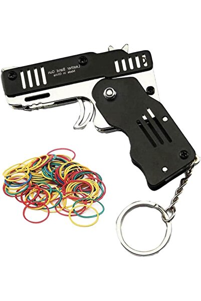 Arabest Mini Metal Folding Rubber Band Launcher Keychain,Zinc-Iron Alloy Port...