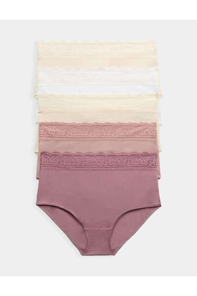 Marks & Spencer 5'li Dantel Detaylı Full Brief Külot Seti