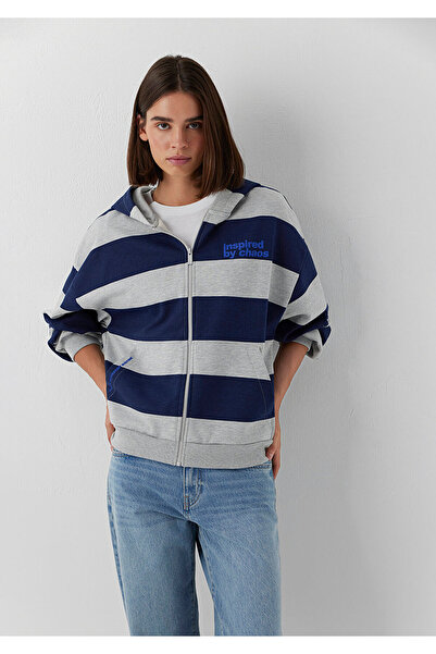 Mavi Kapüşonlu Sweatshirt 1S20107-81518