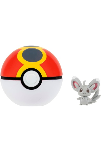 Pokemon Set 2 figurine Clip n Go, (Minccino și Repeat Ball)