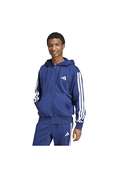 adidas Ανδρικά Απαραίτητα: Φλις Φούτερ με Κουκούλα και Πλήρες Φερμουάρ με 3 Ρ...