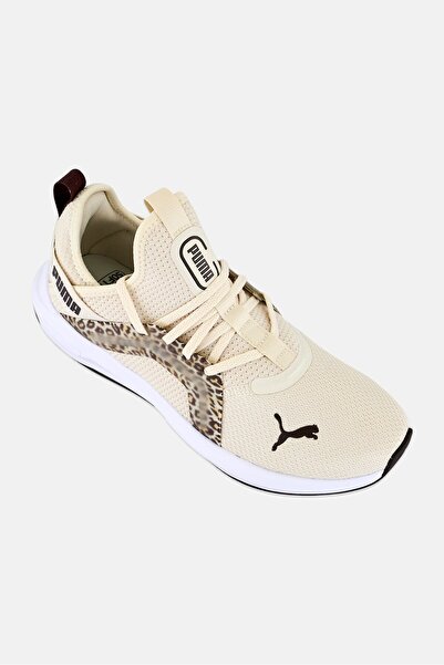 Puma حذاء نسائي من Softride Enzo 5 Animal Lace Up للاستخدام الخارجي، لون بيج