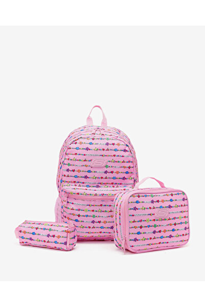 SKECHERS G Utılıty Backpack Set Büyük Kız Çocuk Pembe Sırt Çantası Seti SKCH8...