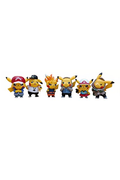 Pokemon Set of 6 Figures, For boys and girls +3 years, Rubberized plastic, Mu...