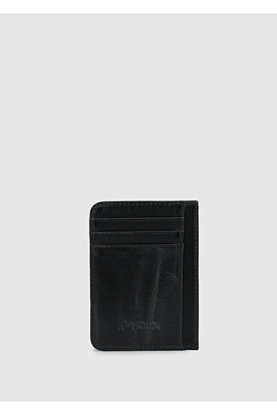 Provoq Black 320 Black Crazy Leather Card Holder