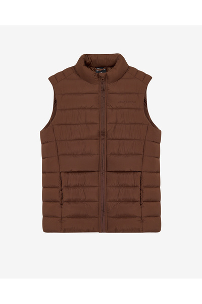 SKECHERS W Padded Pocket Light Vest Kadın Kahverengi Yelek S2620197-2070