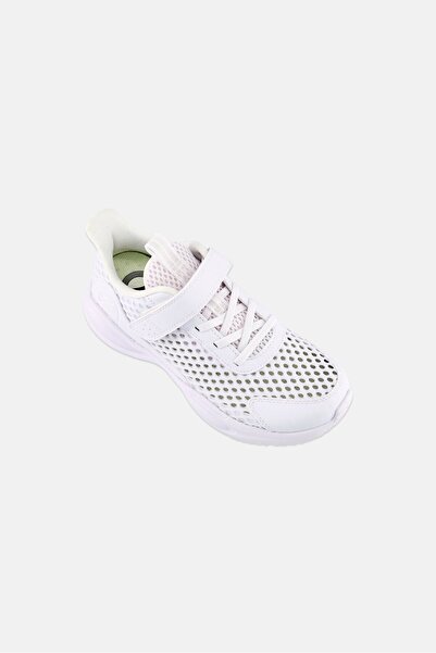 Anta Kids Girl Brand Logo Velcro Closure Running Shoes, White