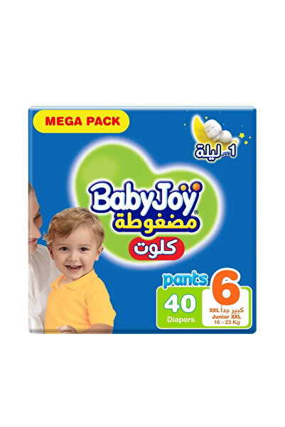 BabyJoy بنطال قصير، مقاس 6، جونيور إكس إكس إل، 16-23 كجم، عبوة ضخمة، 40 حفاضة