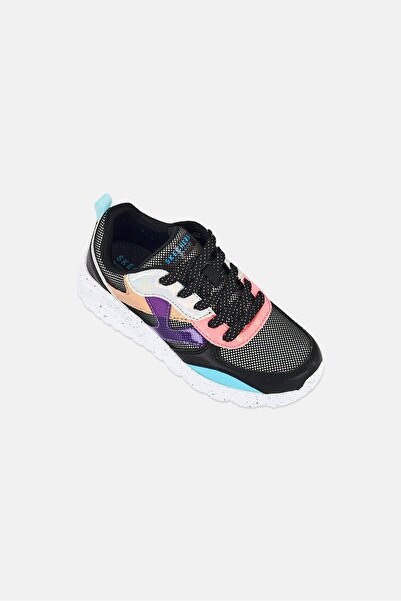 SKECHERS Kids Girl Uno Lite Lace Up Outdoor Shoes, Multicolor