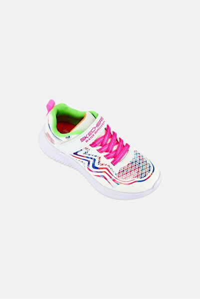 SKECHERS Kids Girl Hydro Swirl Velcro Closure Outdoor Shoes, White