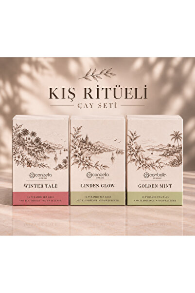 Conbella Kış Çayları Seti(Kış Çayı + Ihlamur + Nane & Limon-45’ li Paket Pira...