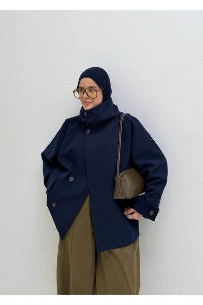 MODA AKSA PREMİUM DİK YAKA PARKA CEKET LACİVERT