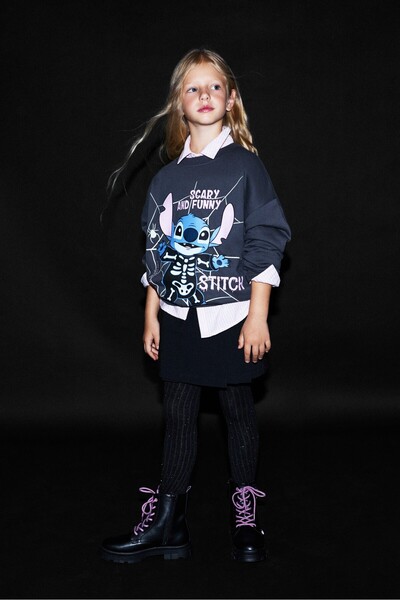 LEFTIES Stitch ©Disney karanlıkta parlayan sweatshirt