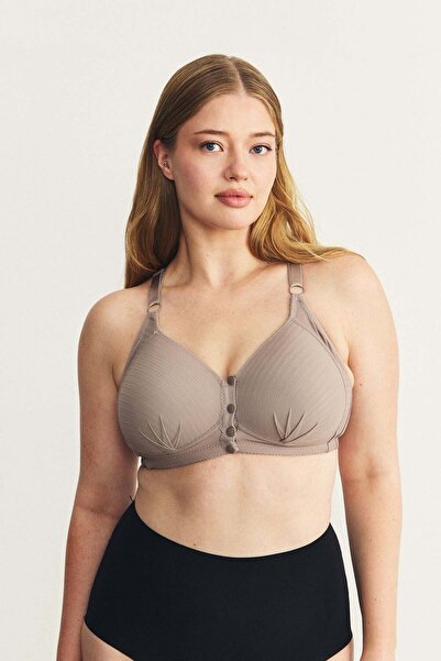 C&City Wireless Snap-On Gathering Bra Cc867 Mink